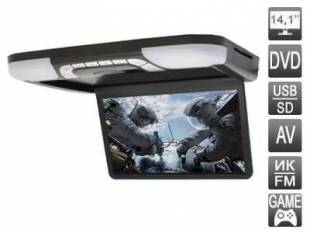 Потолочный монитор 14,1" AVIS AVS1420T  с DVD (черный)